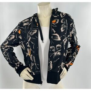 Adidas x Farm Rio Print  Track Jacket Black Butterfly Hoodie Wms M New WOUT Tags